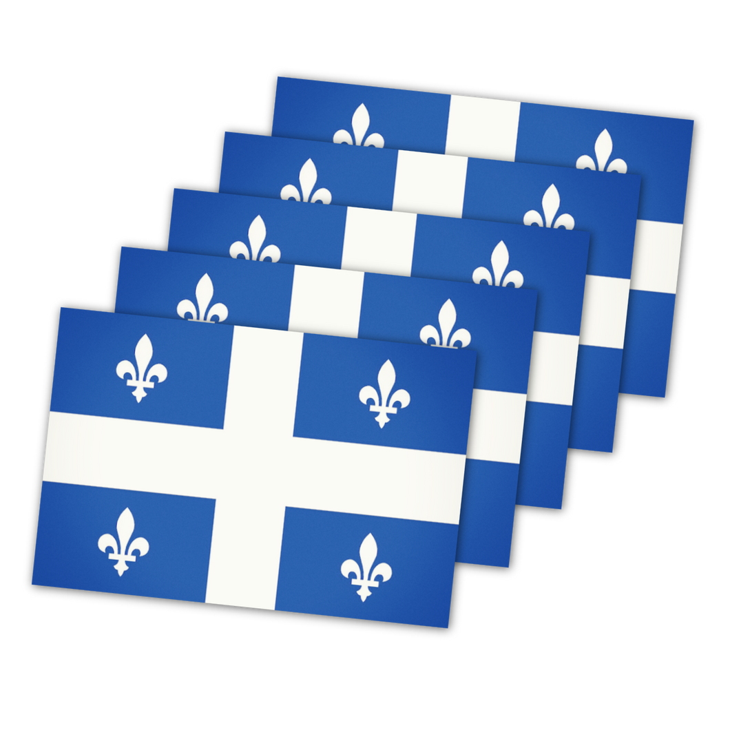 Autocollants drapeau du Québec (paquet de 5)